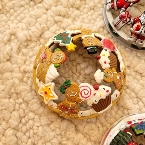 Yankee Metal Candle Toppers Christmas set of 4 - Picture 5 of 8